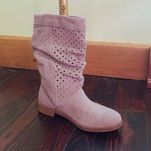 TOMS suede cut out boots